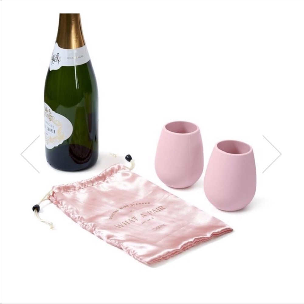 Odeme pink silicone wine glasses